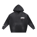 Vintage Washed Frayed Fleece Hoodie