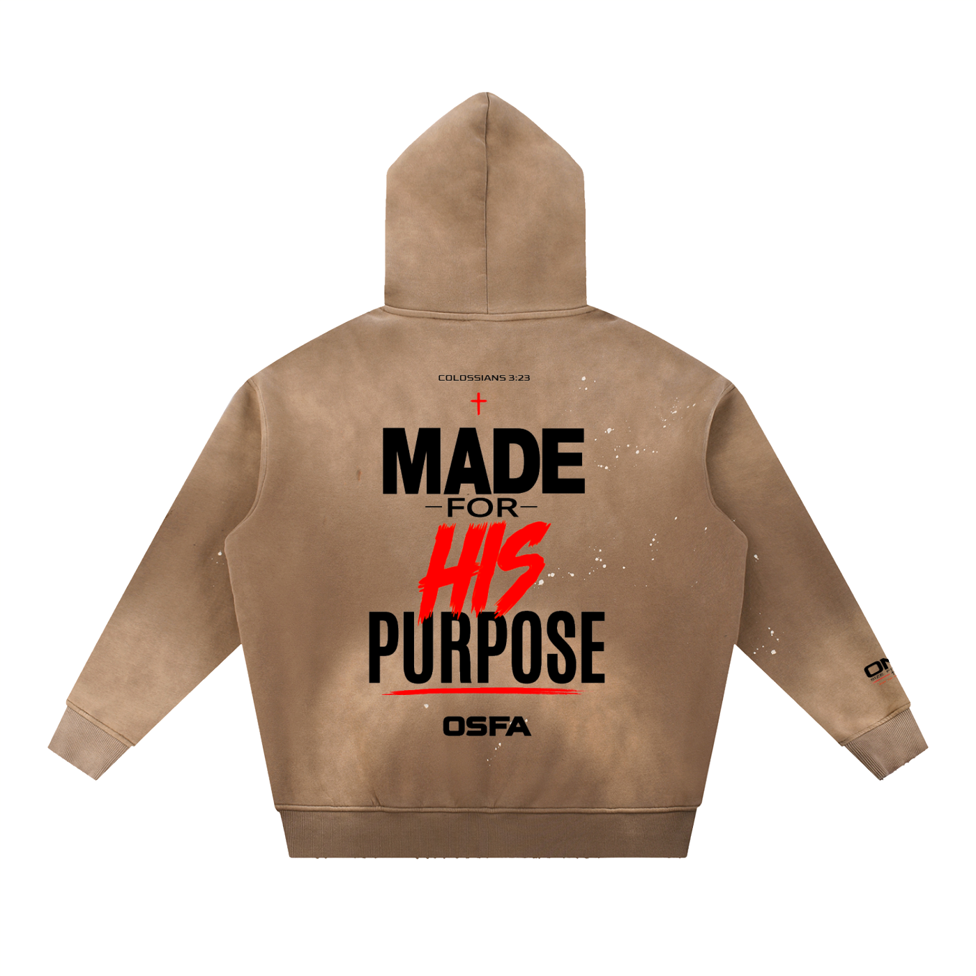 Vintage Washed Frayed Fleece Hoodie