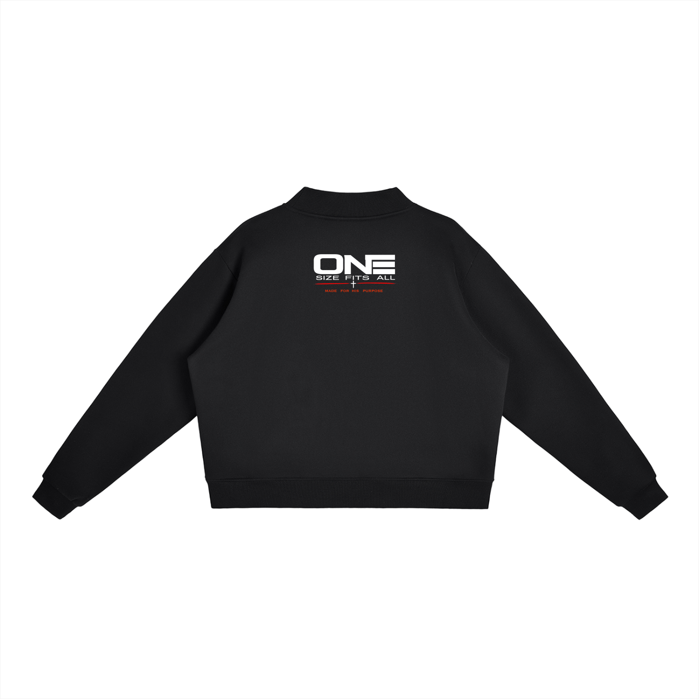 Essential Fleece Mock-Neck Crew Sweatshirt